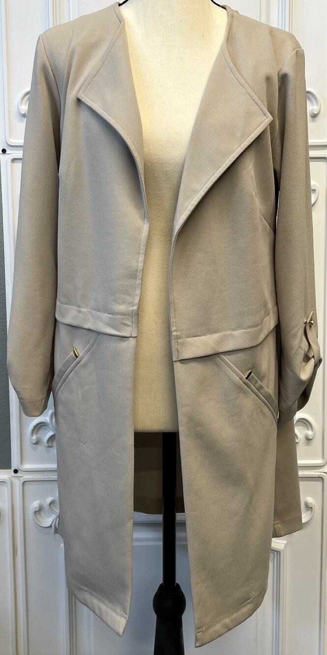 SOHO Apparel Ltd. Longline Draped Jacket – Women’s Small – Brand New No Tags
